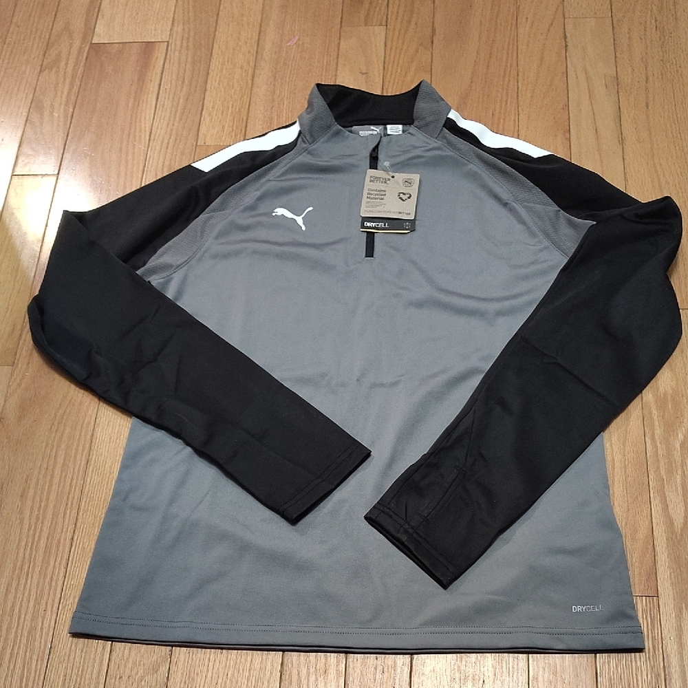 Puma Men's Performance Jacket in Gray and Black